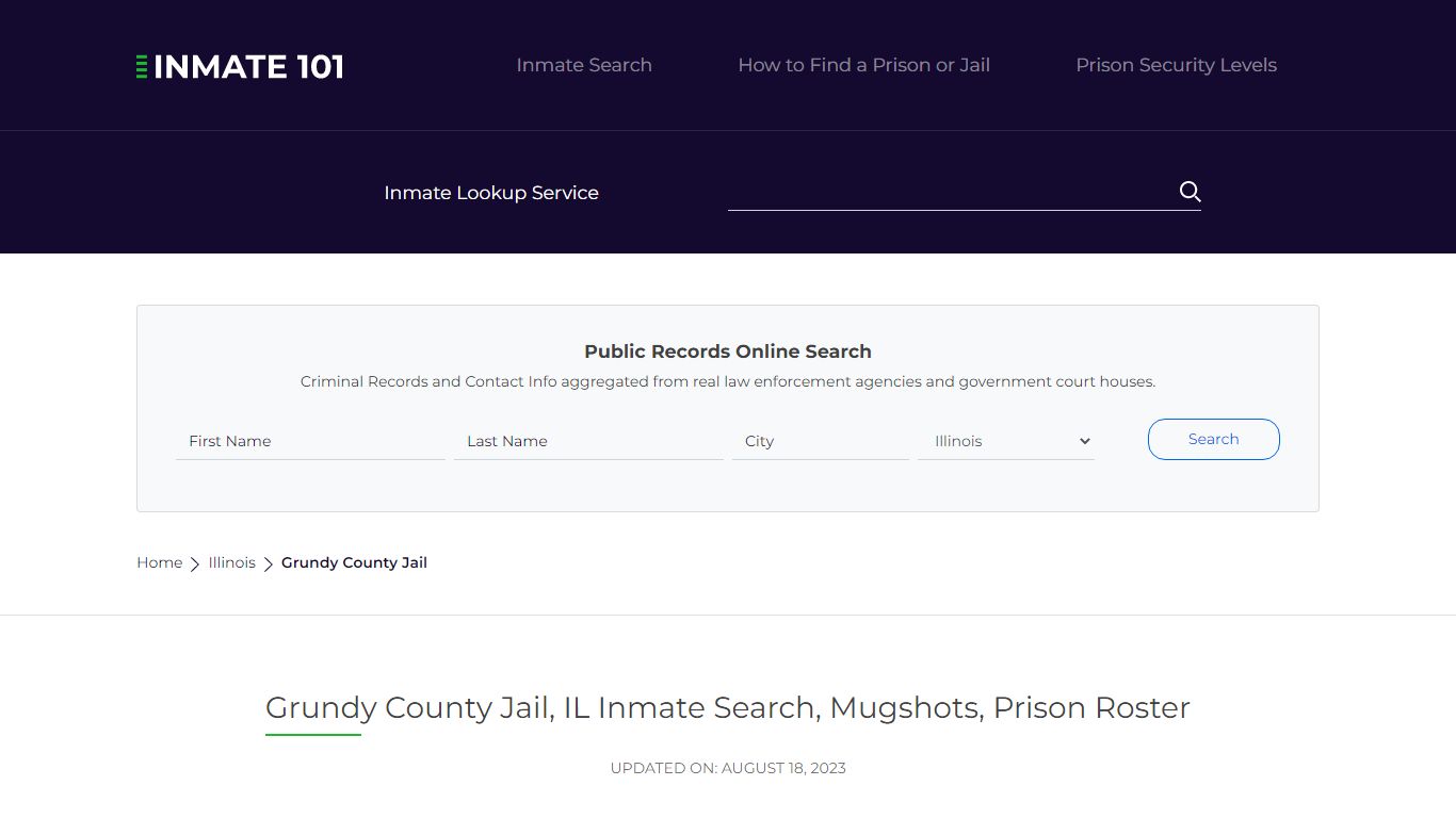 Grundy County Jail, IL Inmate Search, Mugshots, Prison Roster